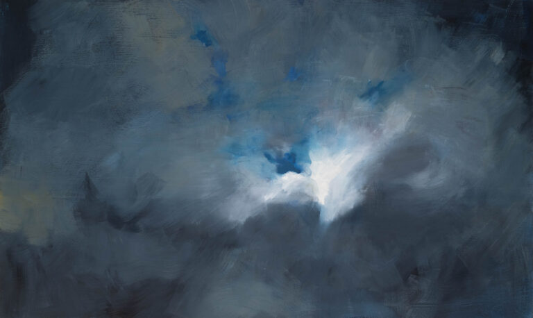 Joy Moser, "Night Cloud 34 ," oil on wood panel